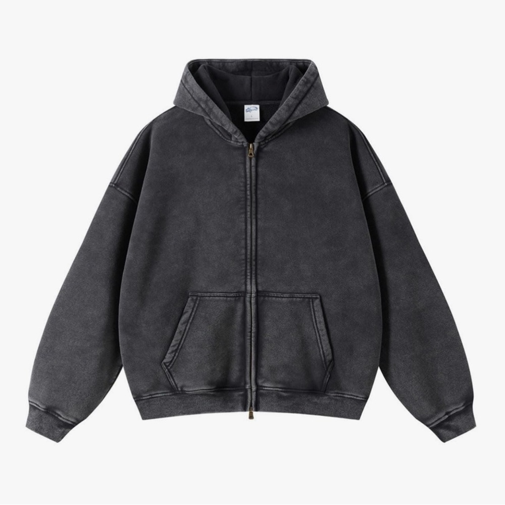 Dark Gray Zip-Up Hoodie